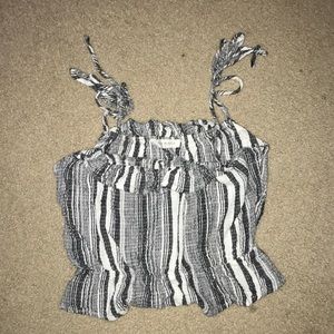 Blu spero Black and white stripes crop top